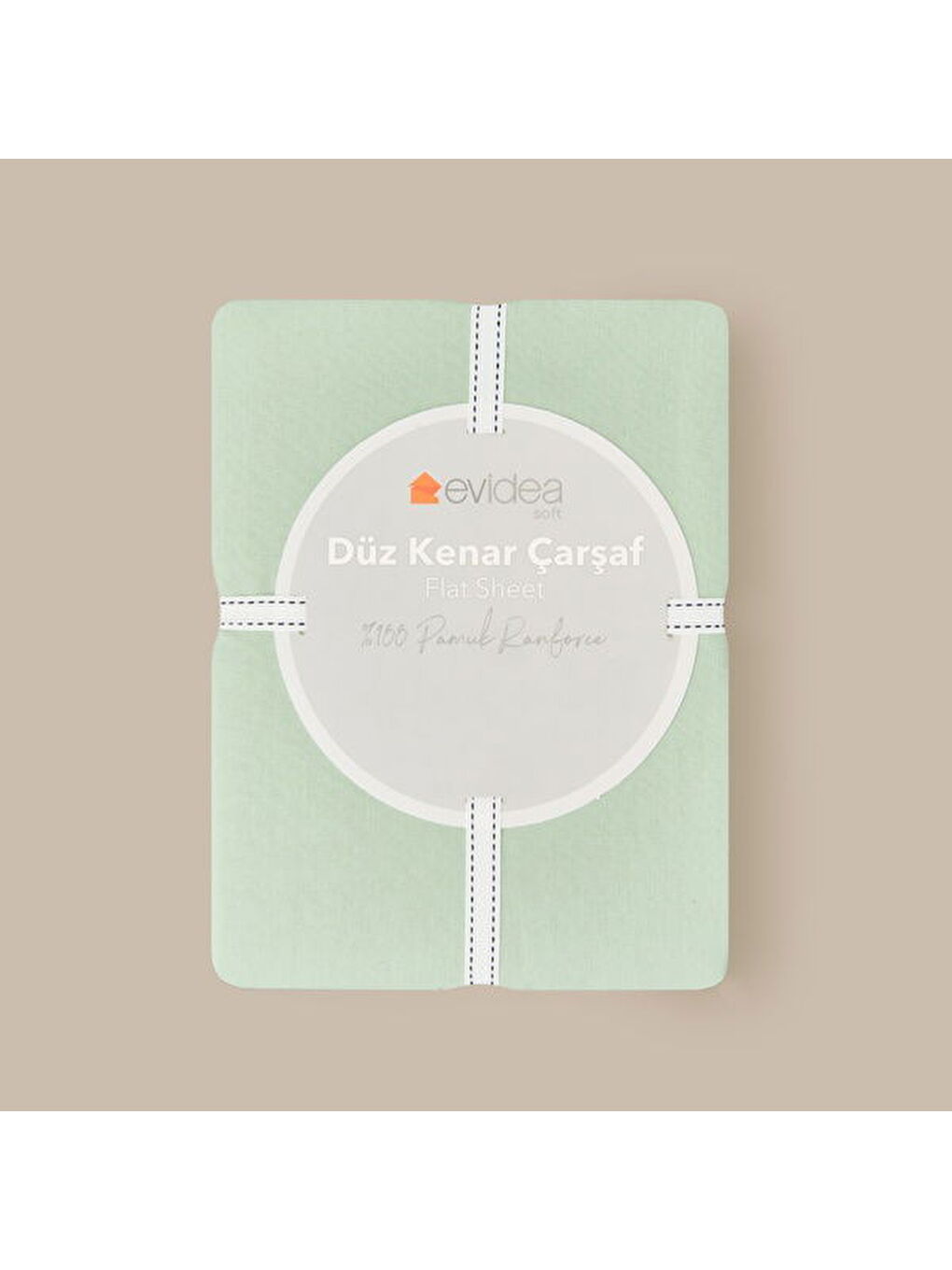 Soft Basic Çift Kişilik Düz Kenar Çarşaf - Yeşil - 240x260 cm-1