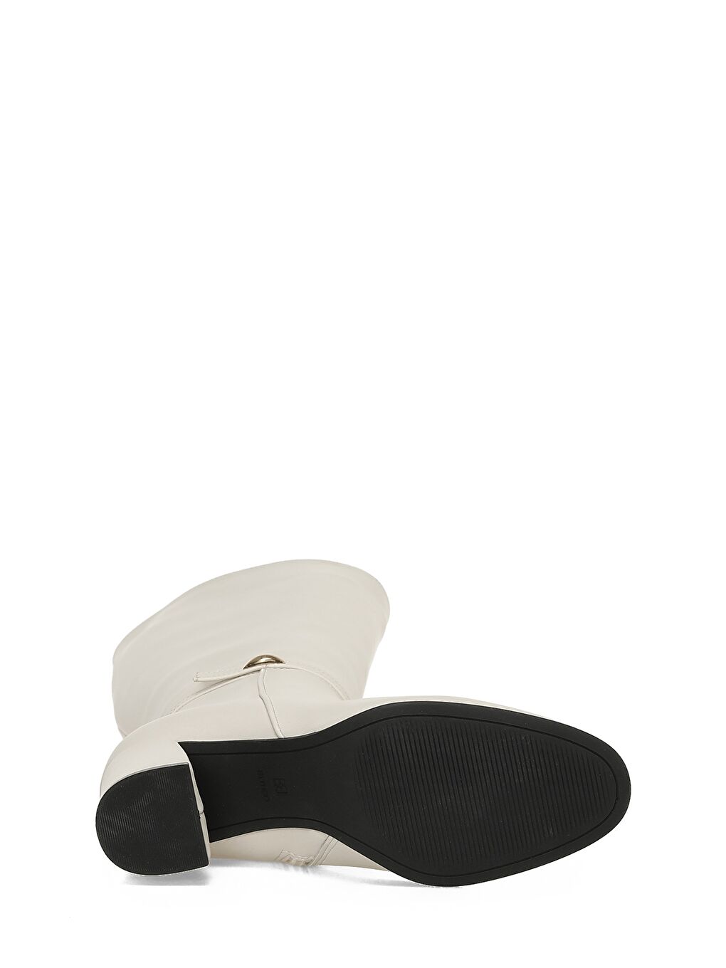 25K-7049 5PR Bej Kadın Topuklu Çizme-4