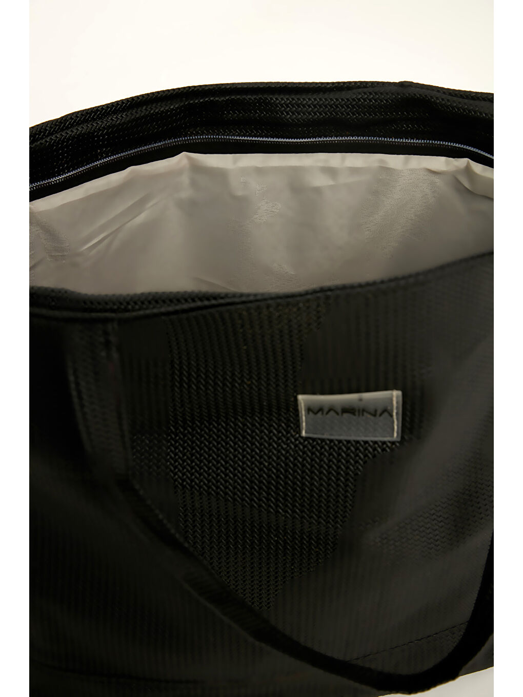 Siyah Suni Deri Plaj Çantası Astarlı CA2502-1-1