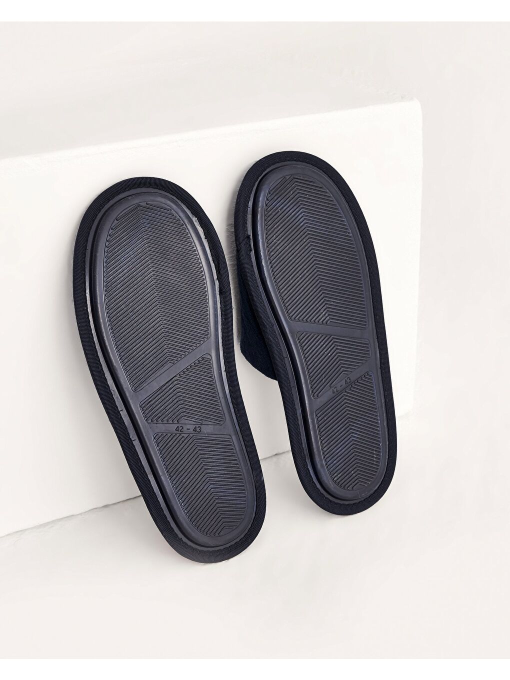 Erkek Lacivert Süet Ekose Desenli Kışlık Ev Terliği- Luke-E-4