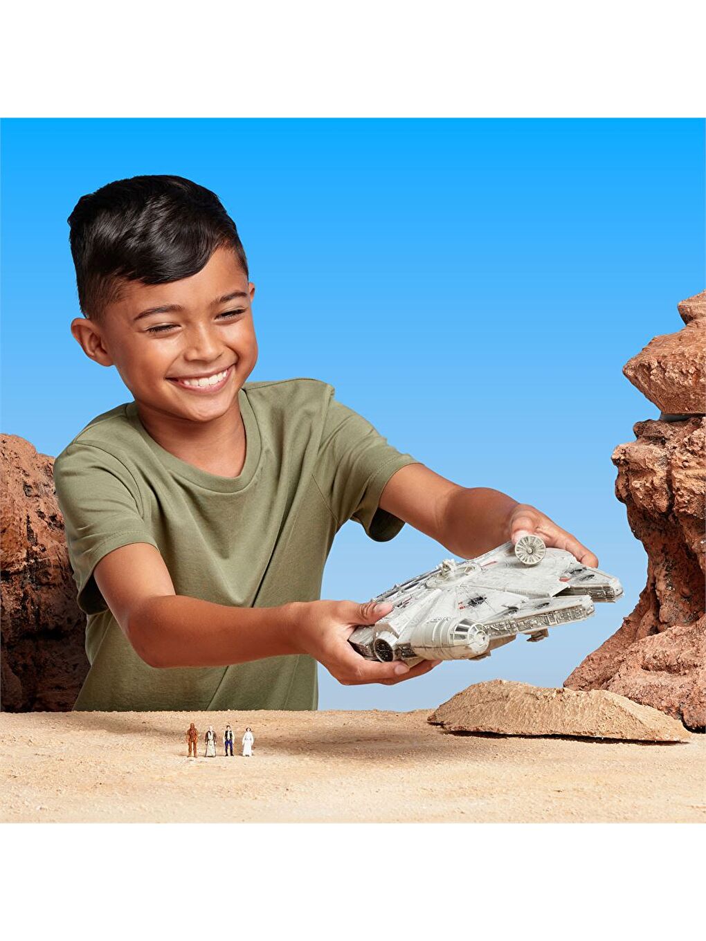 Star Wars Millennium Falcon ve Mikro Figür Seti SWJ0022-3