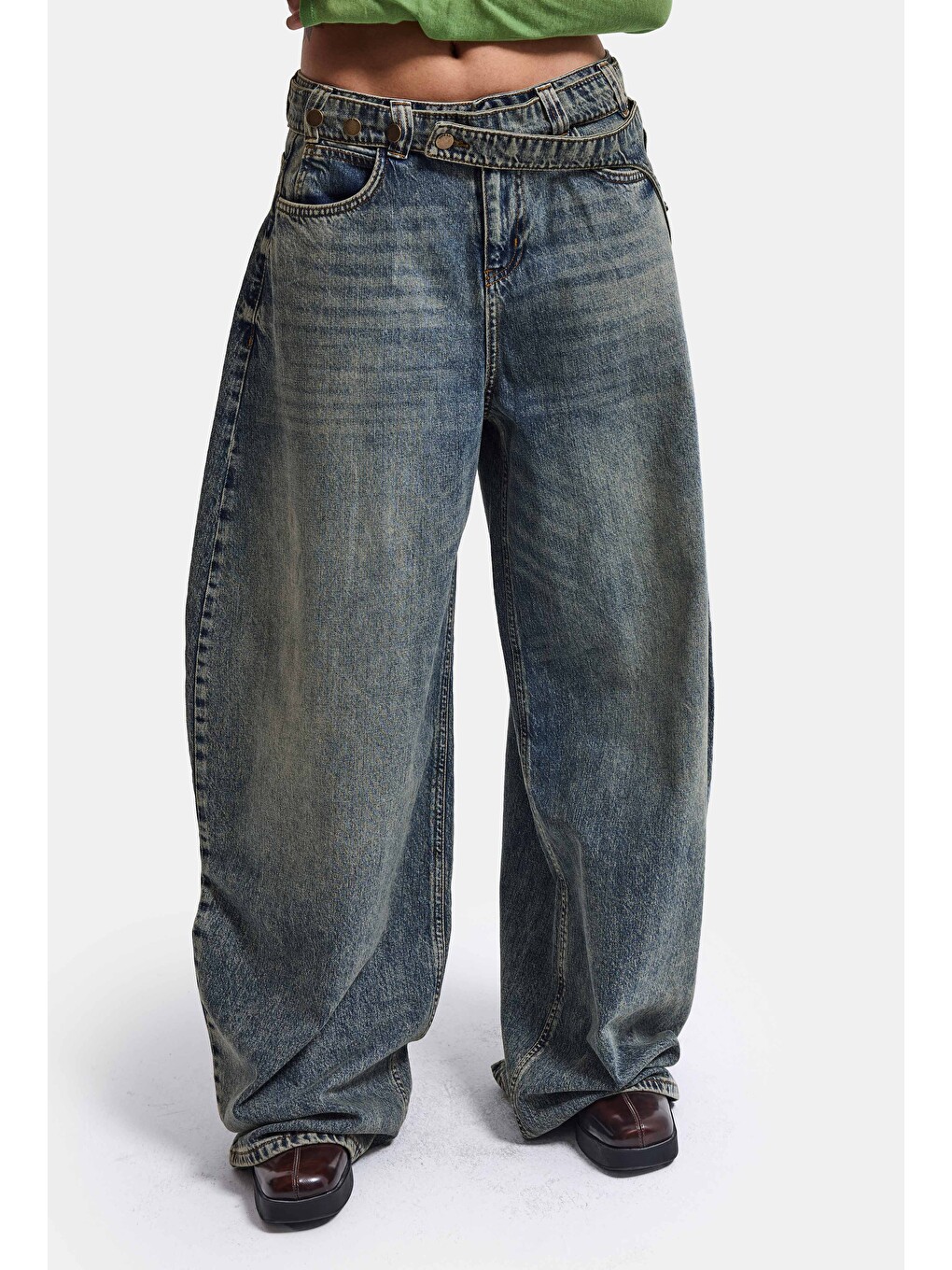 Mavi Kadın Jean Renk 4w6-31 Barrel Fit Bol Kesim Icon Detaylı Özel Tasarım Denim Jean-6