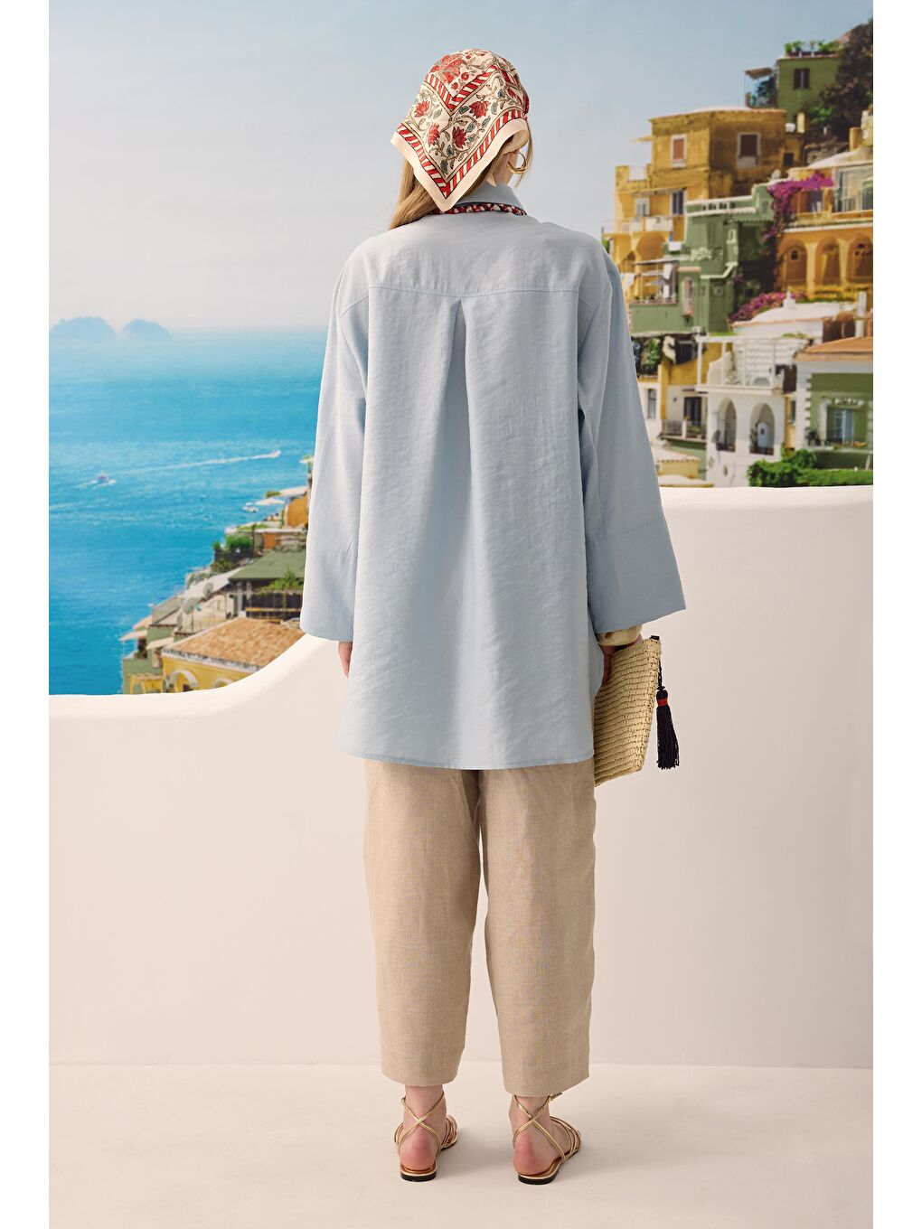 Çift Yakalı Gömlek Bebe Mavi-3