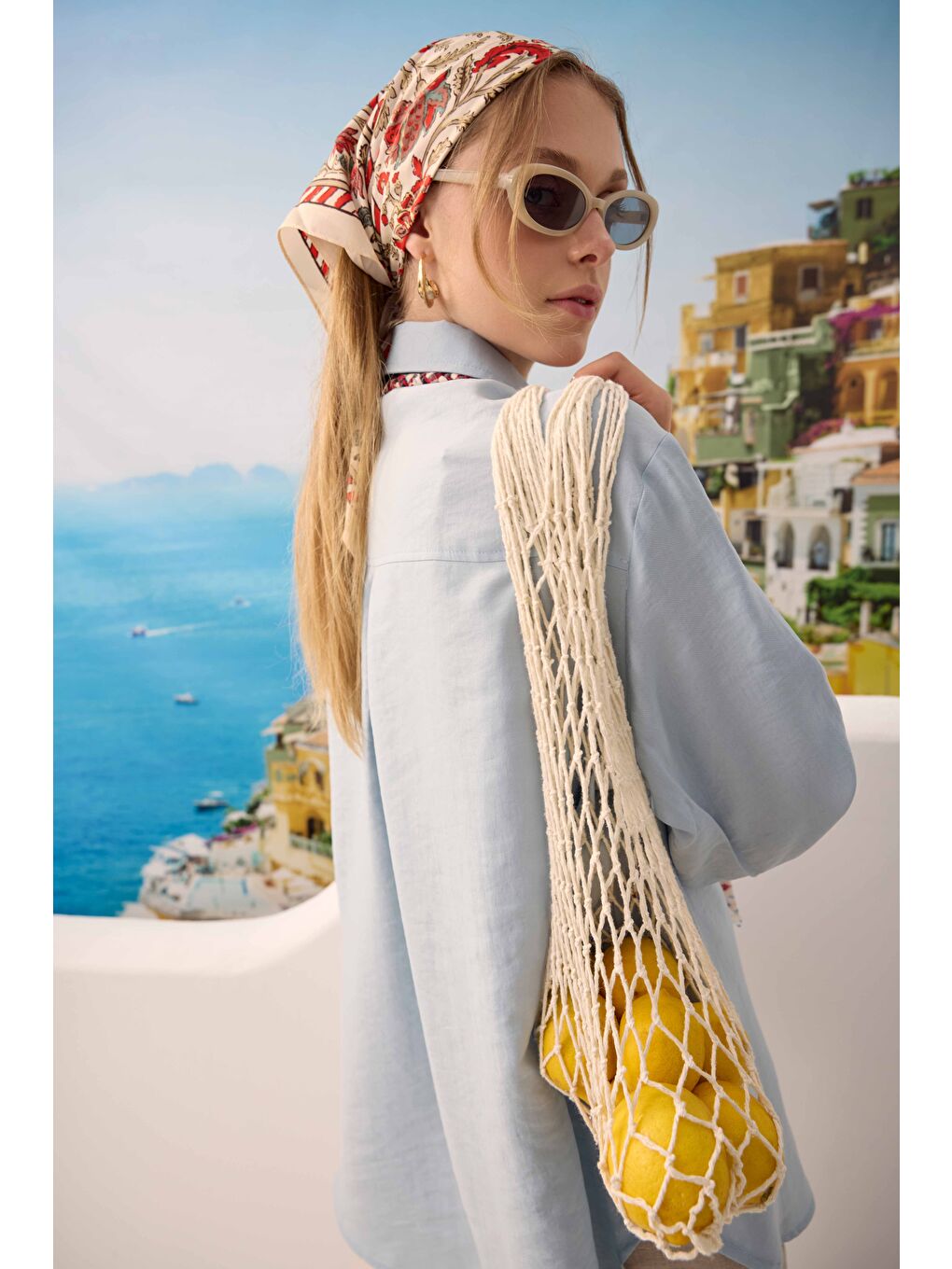 Çift Yakalı Gömlek Bebe Mavi-4