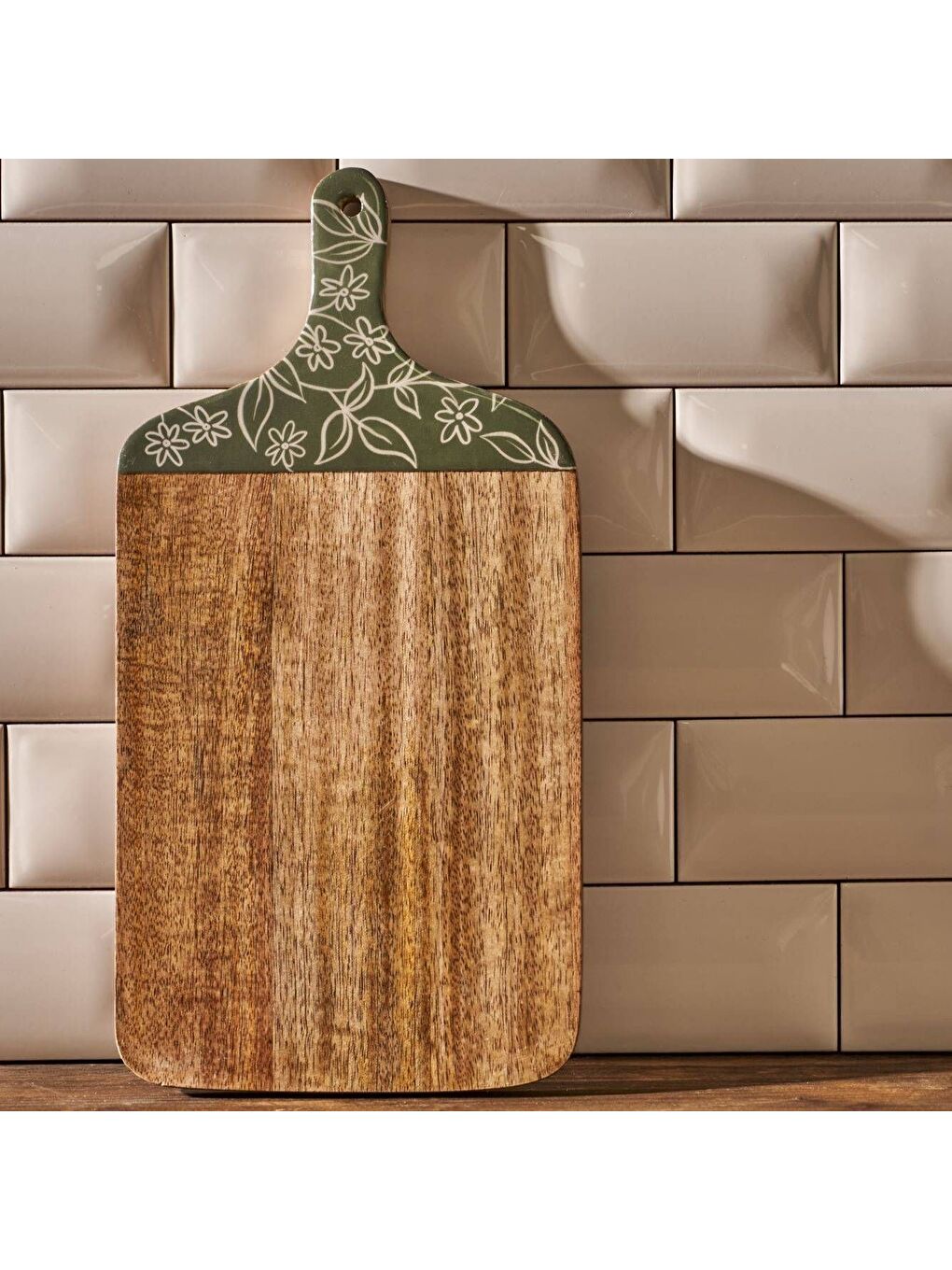 Floral Mango Sunum Tahtası Yeşil (40x20x2 cm)-4
