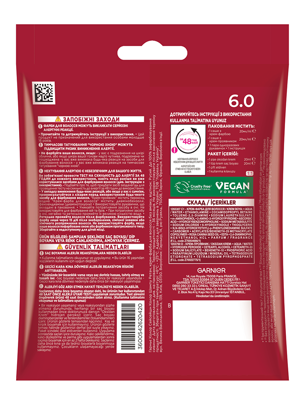 Color Shampoo Retouch Şampuan Kolaylığında Dip Boyası, Koyu Sarı 6.0-3