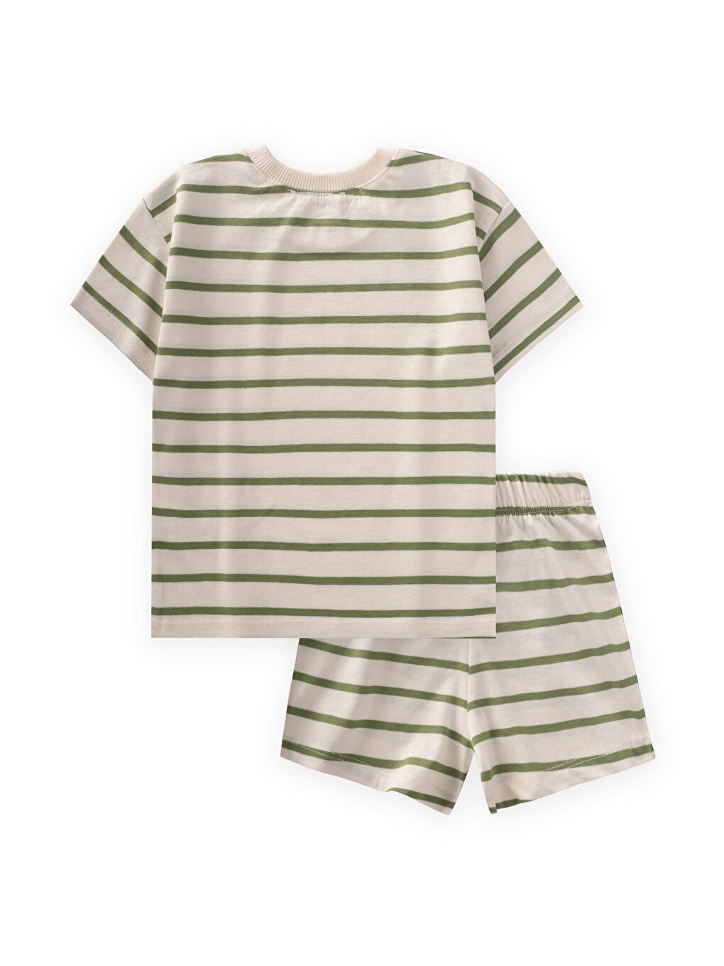 Çizgili Şortlu Takım 1-7 Yaş Yağ Yeşili-1