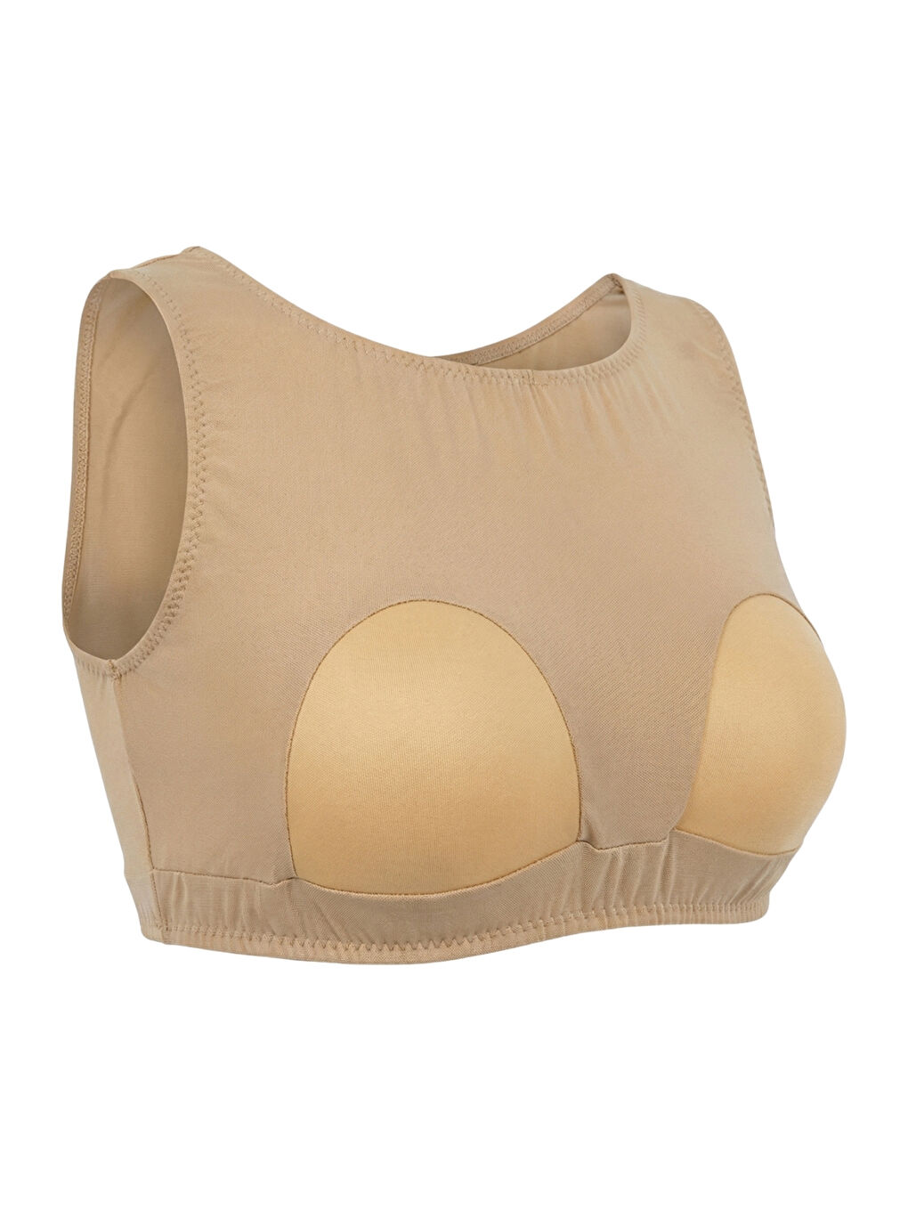 Bej Dolgusuz Desteksiz Pedli Tesettür Mayo İç Büstiyeri 599-1