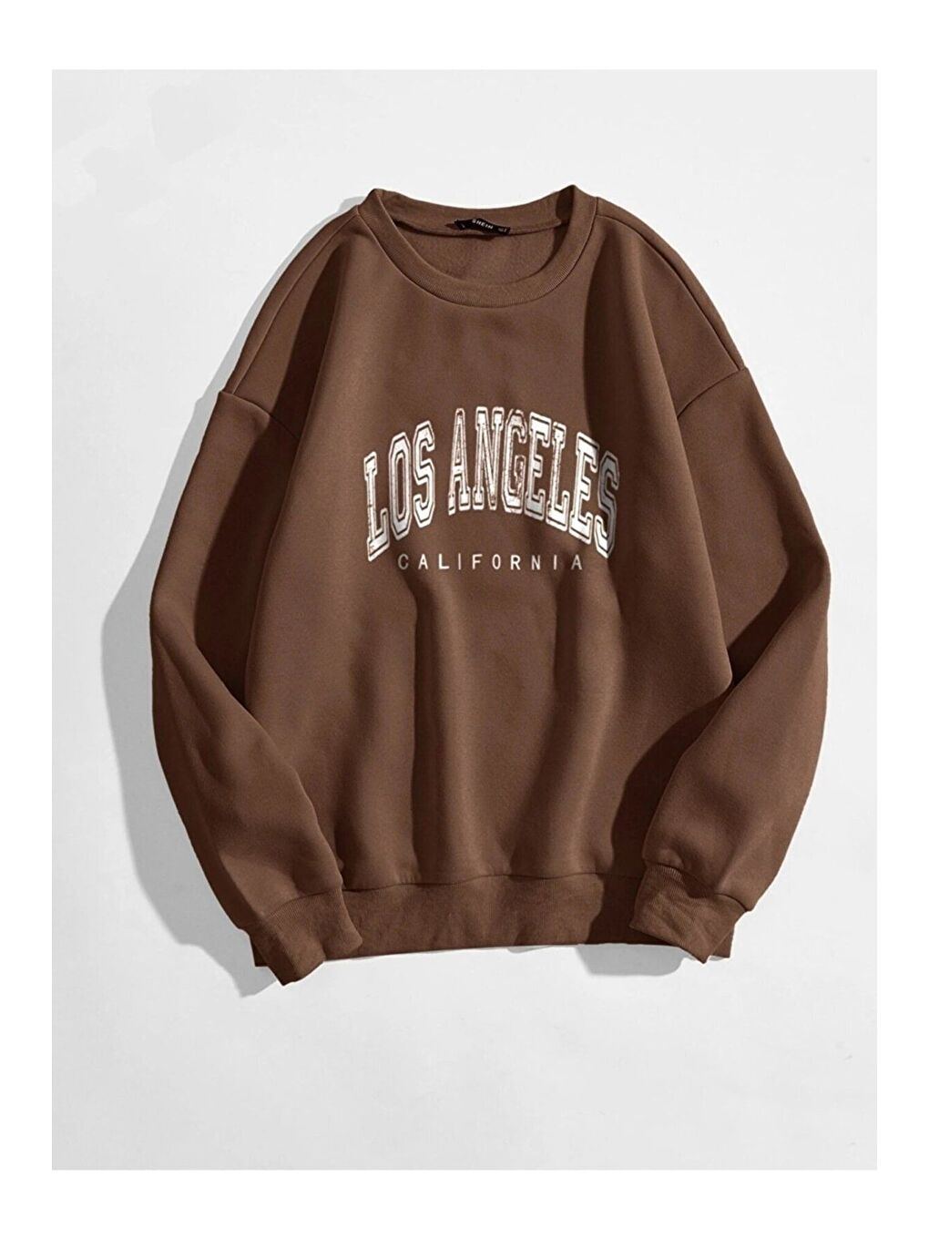 Trendseninle Kahverengi Kahve Kadın Los Angeles Sweatshirt