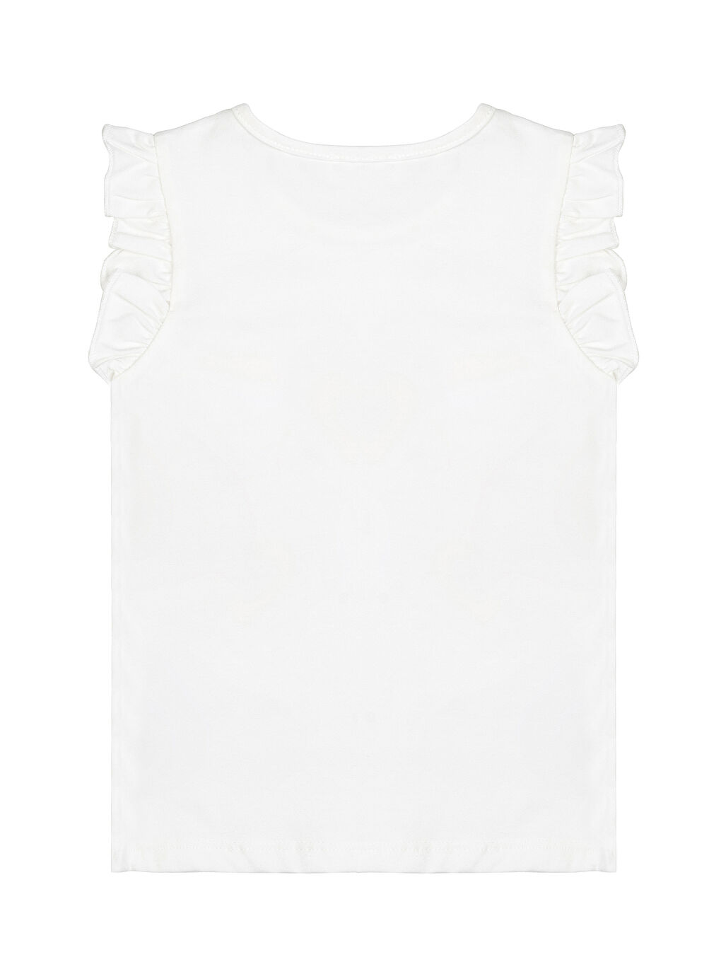 Kız Çocuk Bulut ve Kalp Desenli Tişört 2-6 Yaş Beyaz-2