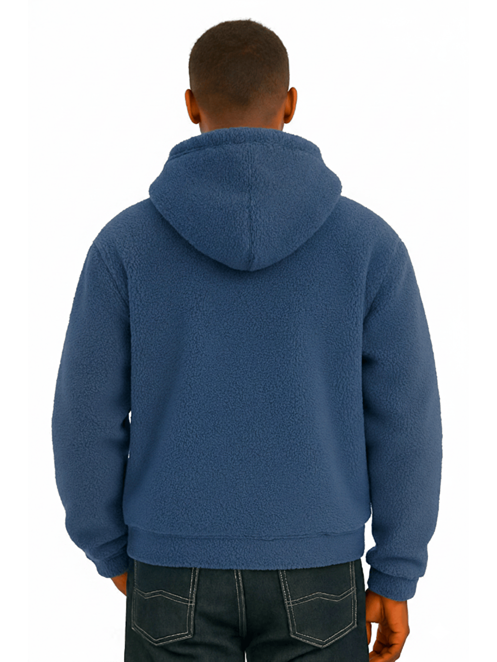 İndigo Genıus Store Erkek Kapüşonlu Polar Sherpa Kuzu Kumaş İçi Şardonlu Kapüşonlu Sweatshırt SHERPA-KAP-1