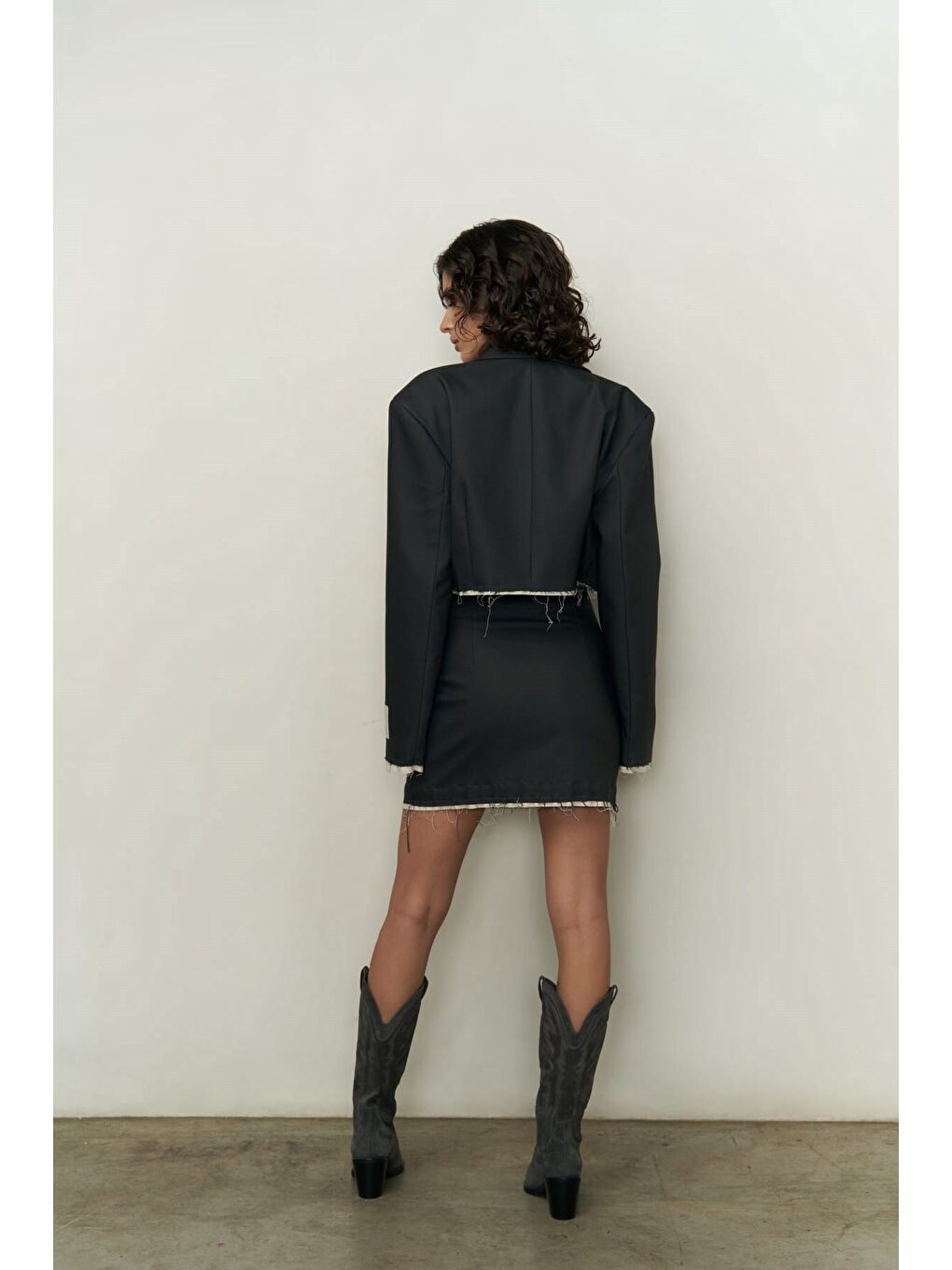 Connel Antrasit Ceket-etek Takım-2