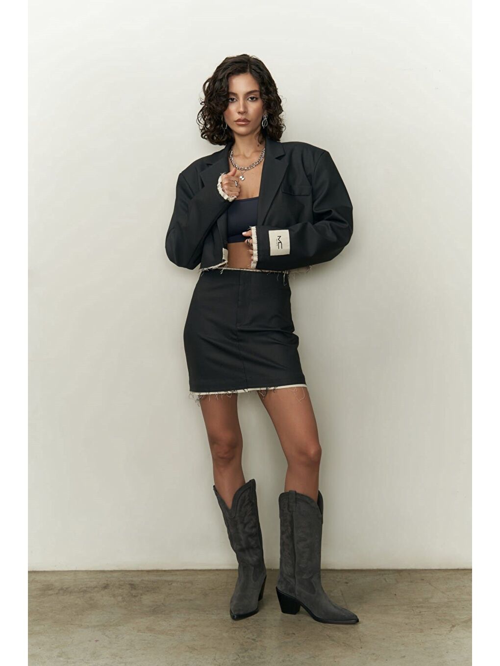 Connel Antrasit Ceket-etek Takım-4