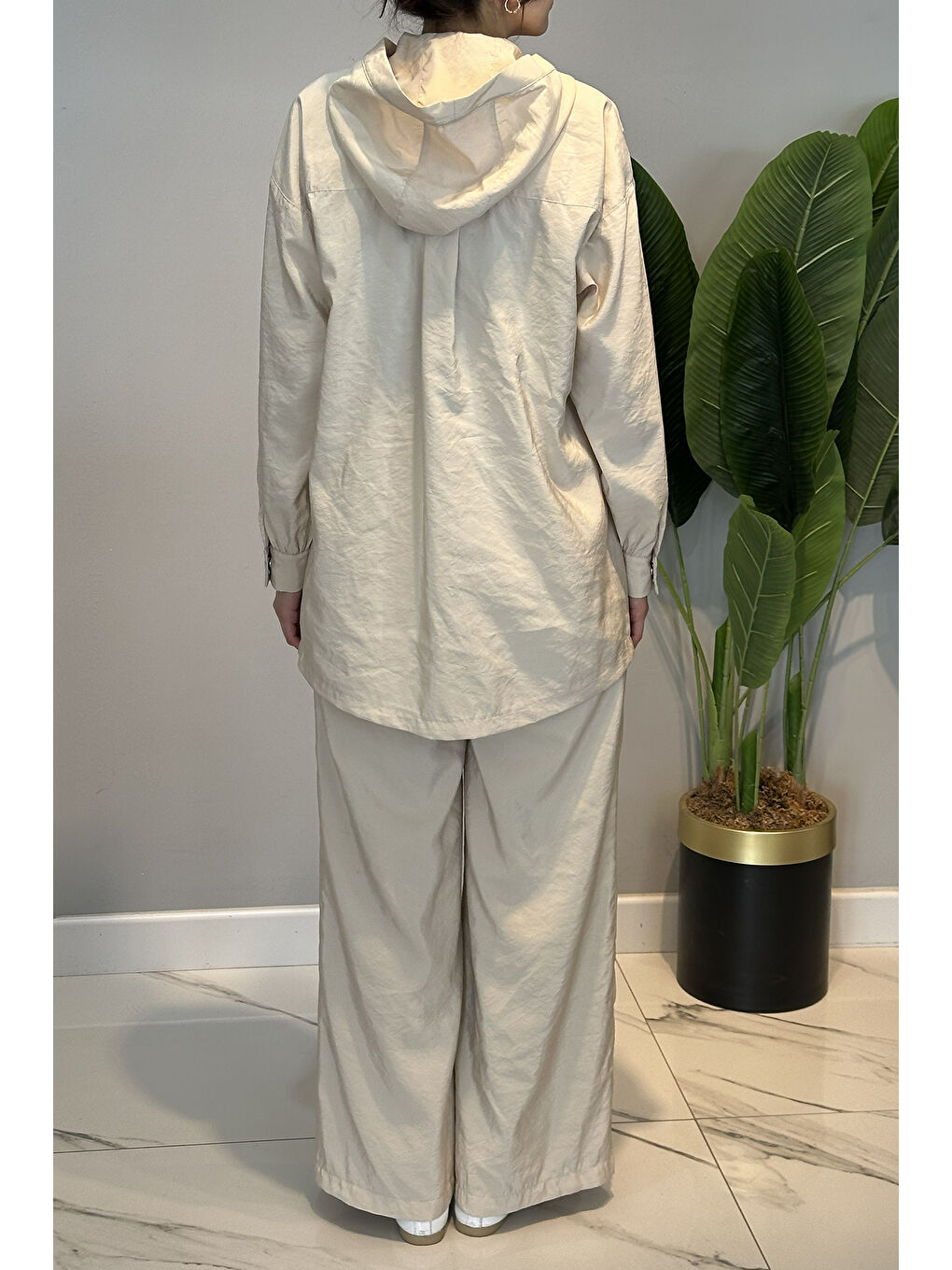 Çıt Çıt Detay Pantolon Takım 19534 Bej-3