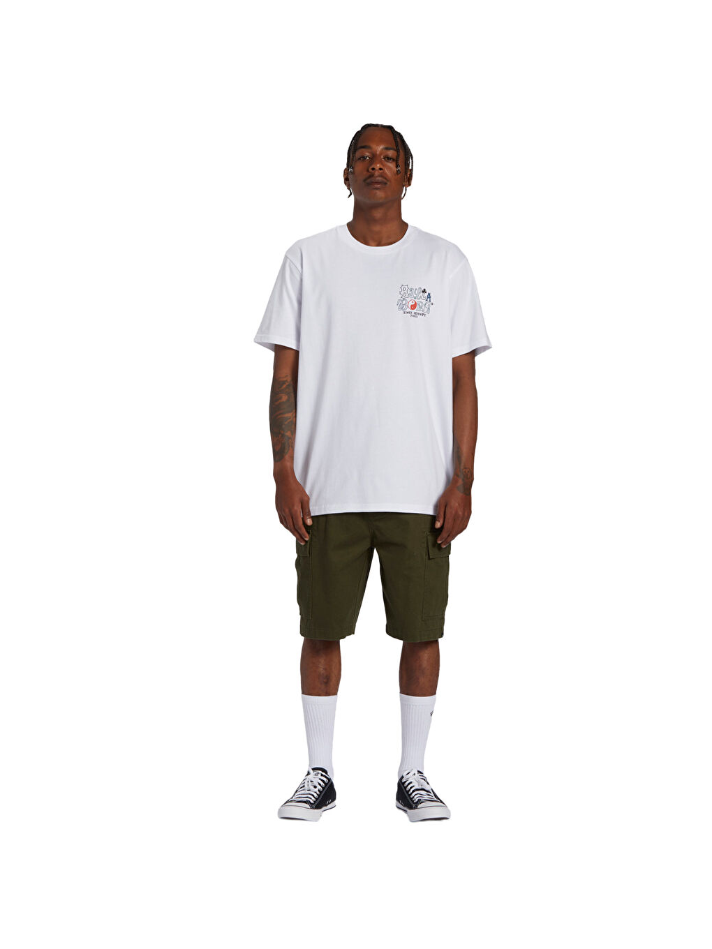 Worded Tees Erkek Beyaz Tişört-4