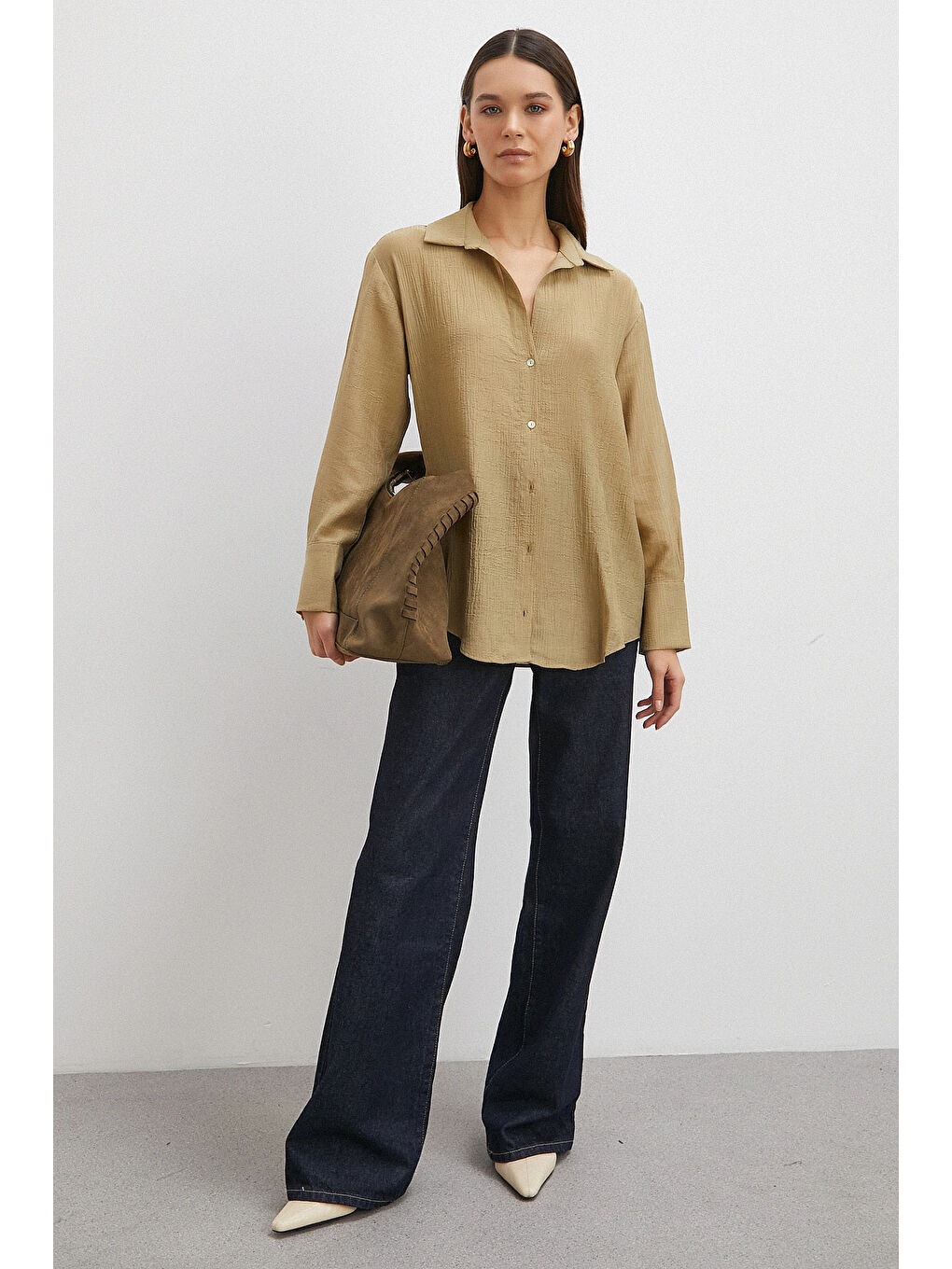 Kraşlı Gömlek Haki-1