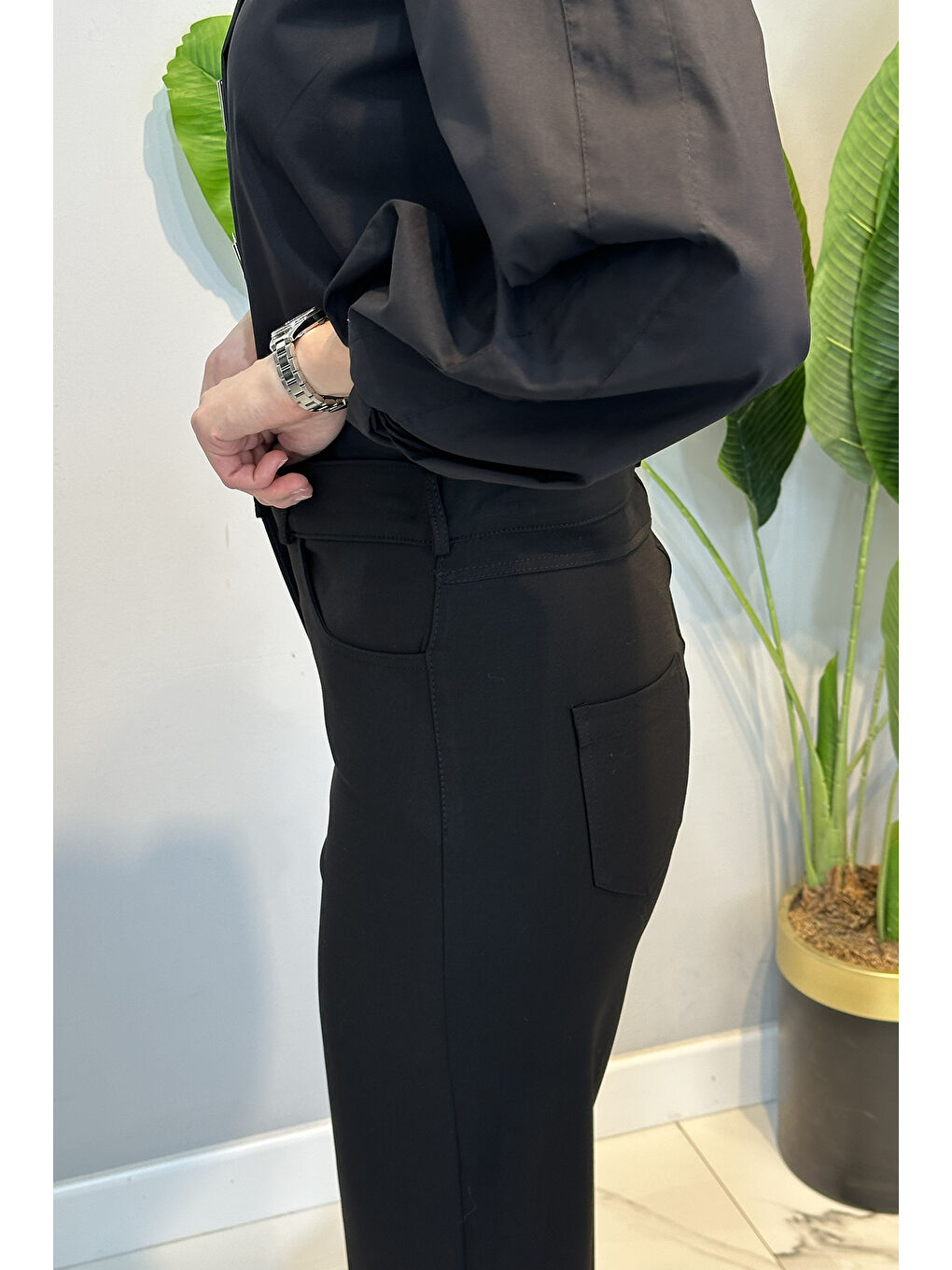 Bol Paça Pantolon 16134 Siyah-3