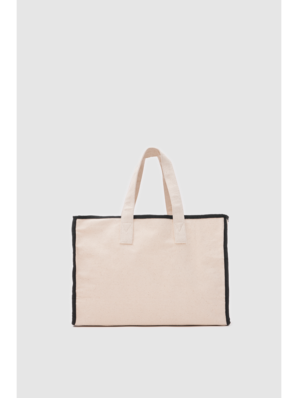 Kahverengi Arc X Large Kanvas Tote Bag Siyah