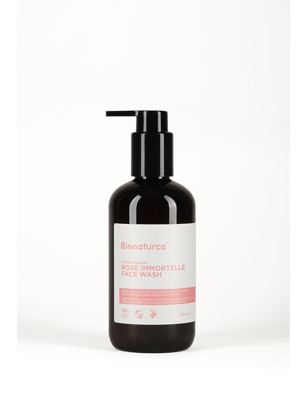 Organik Sertifikalı Gül & Ölmezçiçek Canlandırıcı Yüz Temizleme Jeli 250 ml -