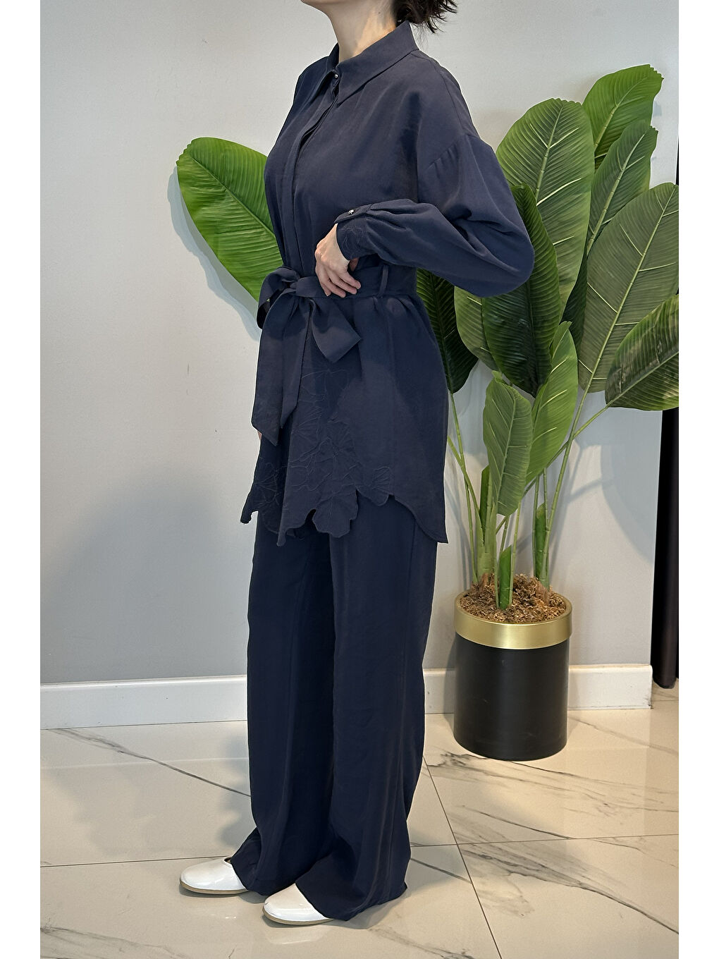 Nakış Detaylı Takım 19533 Lacivert-2