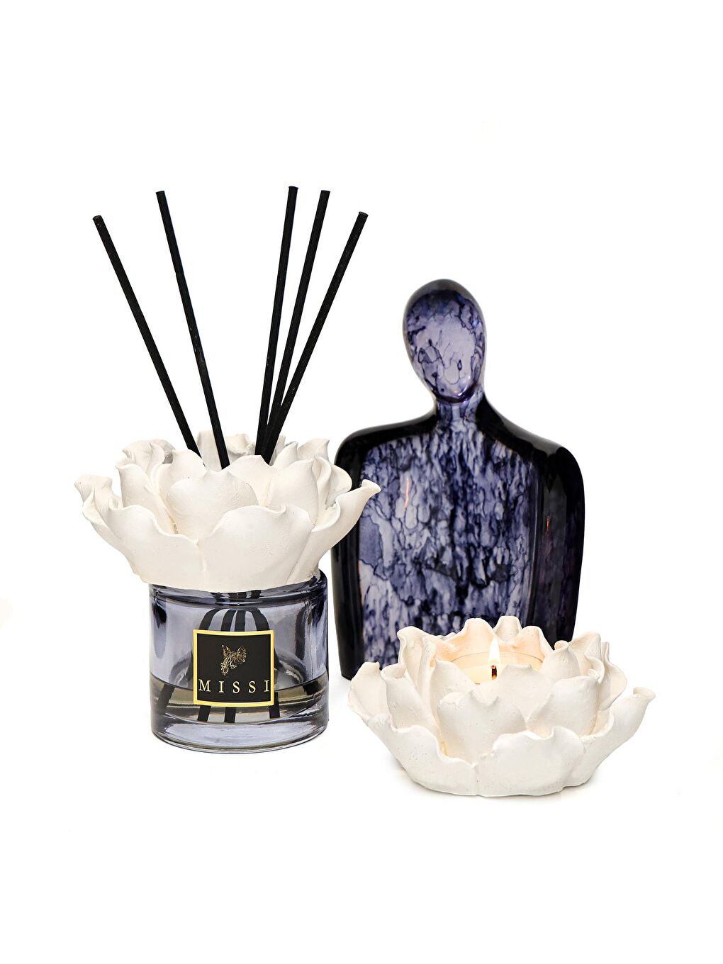 Siyah Aura Collection Oda Kokusu & Mumluk Set- Black Vanilya-1