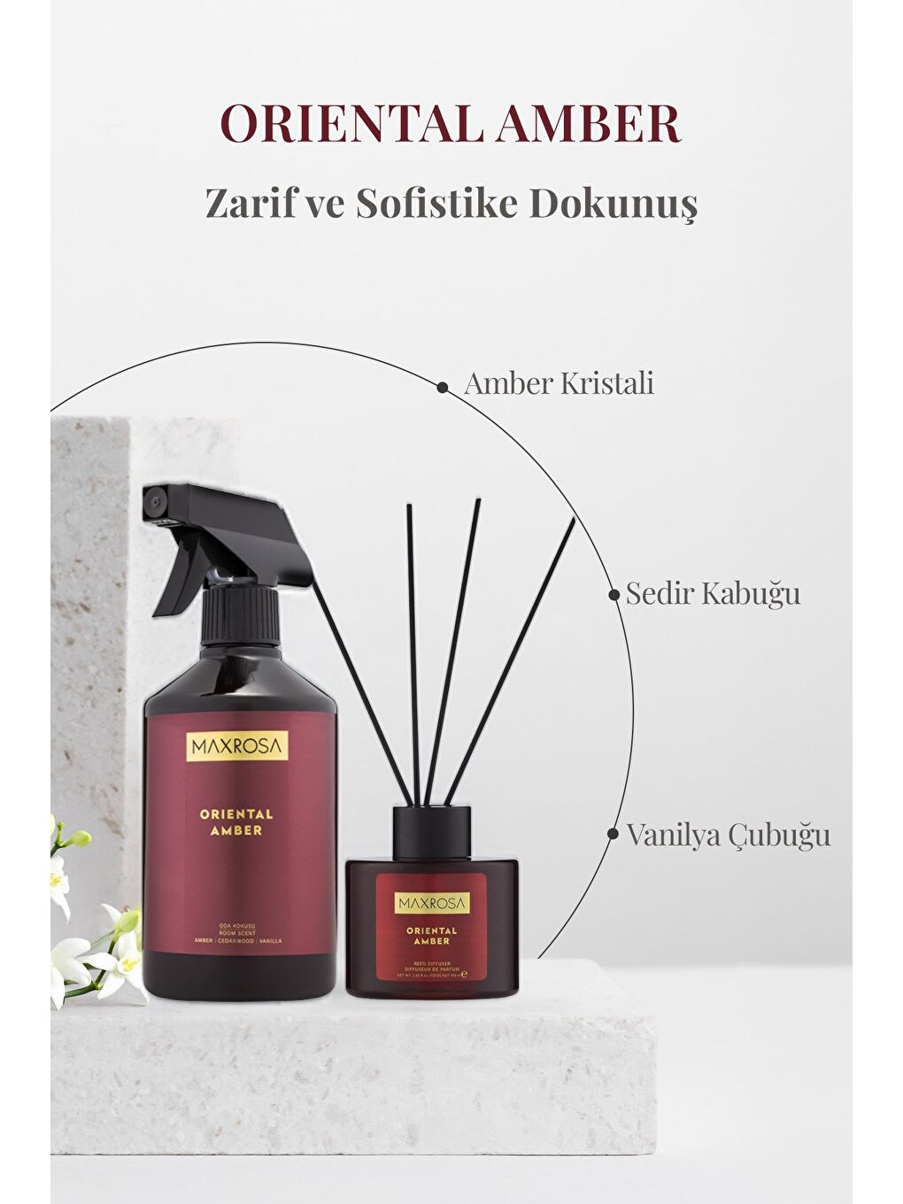 Renksiz Maxrosa Oriantal Amber Oda Koku Seti-1