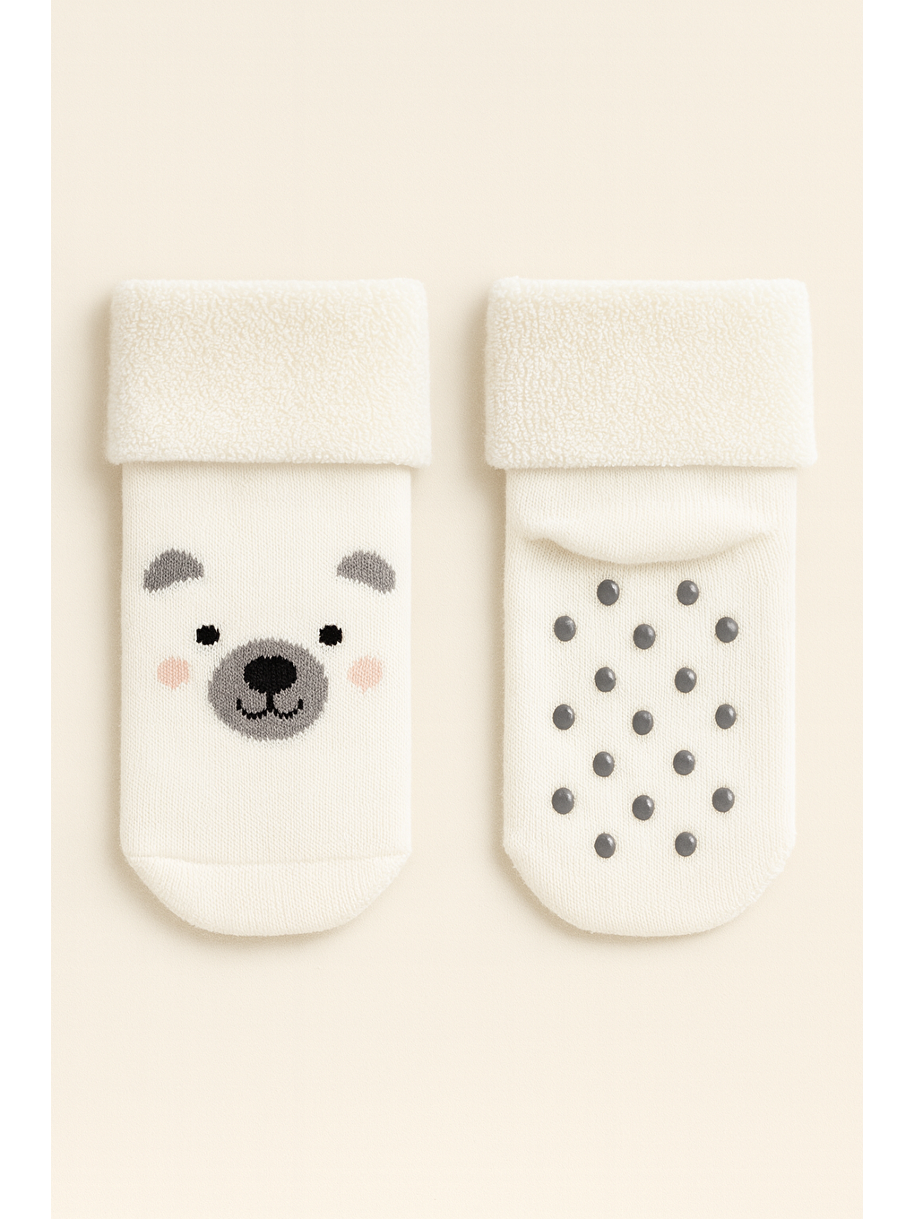 Karışık Bebek 3'Lü Hayvan Desenli İçi Havlu Soket Çorap-1