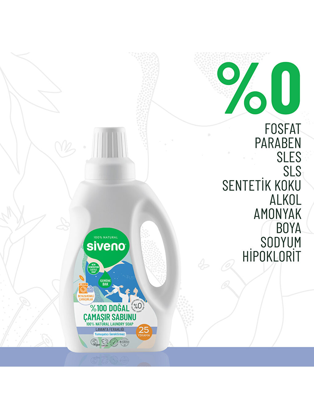 %100 Doğal Çamaşır Sabunu %100 Bitkisel Deterjan Kendinden Yumuşatıcılı Konsantre Vegan 750 ml-1