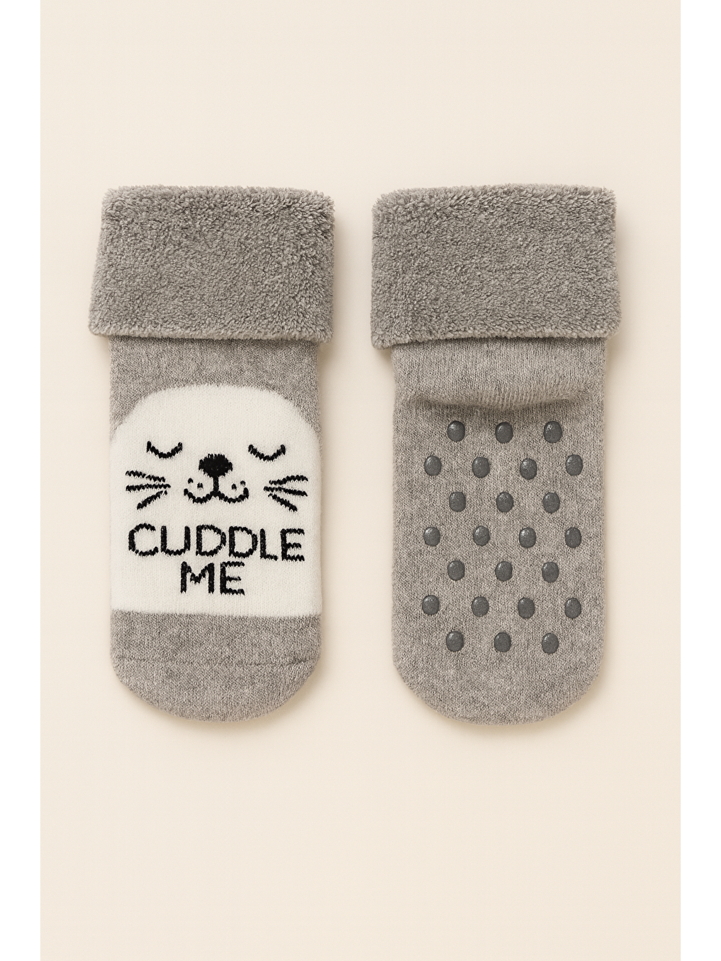 Karışık Bebek 3'Lü Hayvan Desenli İçi Havlu Soket Çorap-3