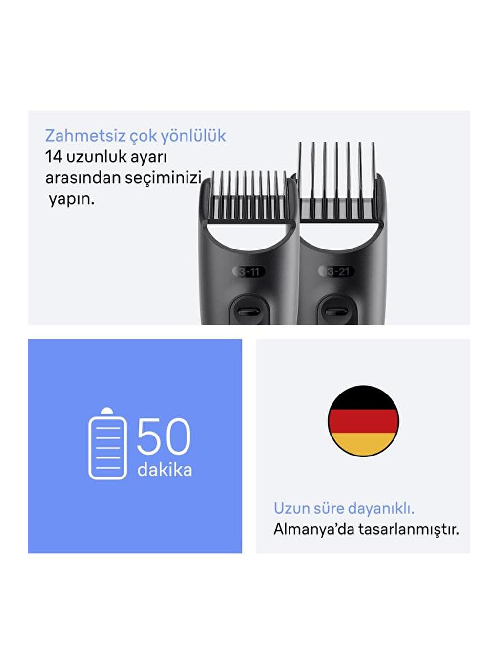 AIO3540 Hepsi Bir Arada Series 3, 8’i 1 arada Tıraş Kiti, Keskin Bıçak, 14 Uzunluk-4