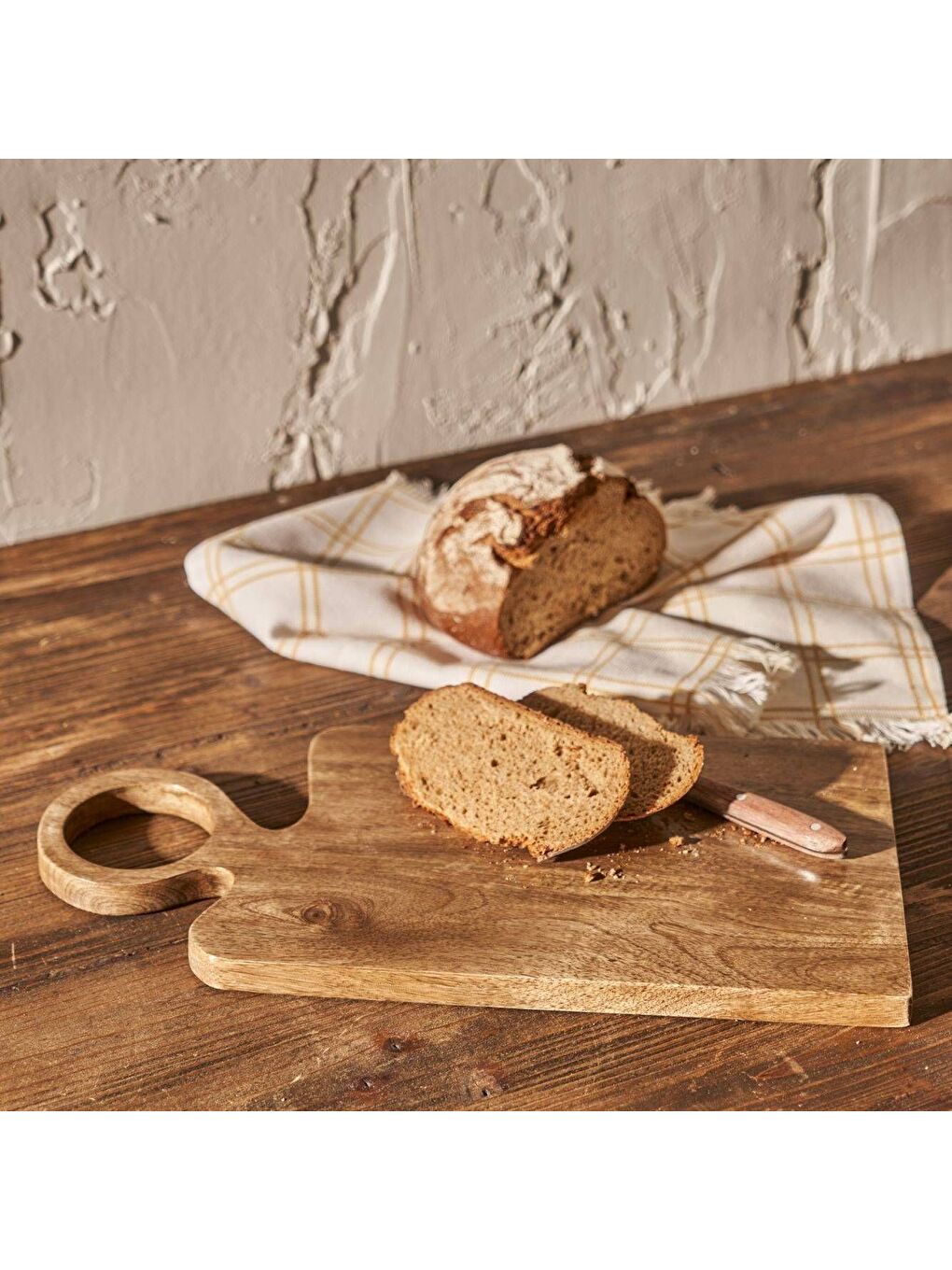 Bej Adrien Mango Kesme Tahtası Kahverengi (38x20x2 cm)-3