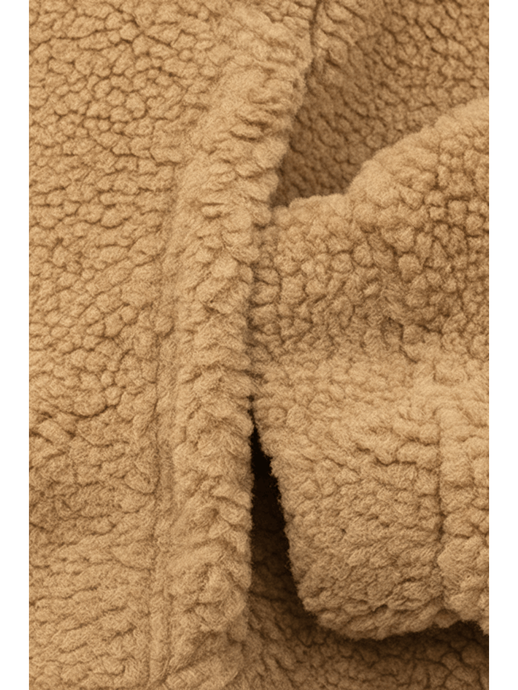 Bej Genıus Store Erkek Kapüşonlu Polar Sherpa Kuzu Kumaş İçi Şardonlu Kapüşonlu Sweatshırt SHERPA-KAP-2