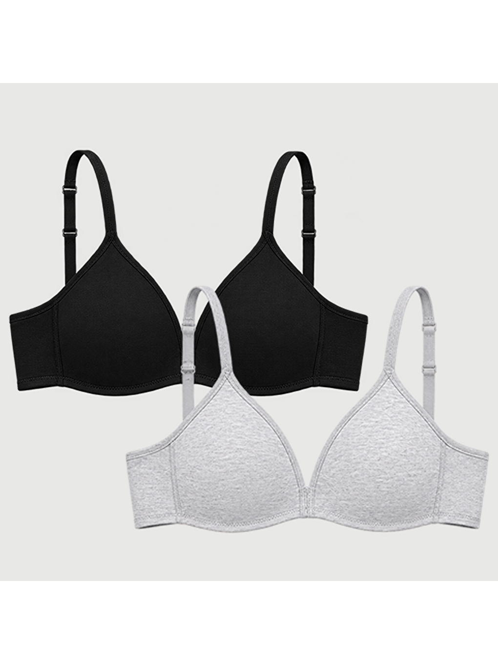 Siyah Kadın Balensiz Dolgusuz 2'li Paket İlk Sütyenim Bb2321