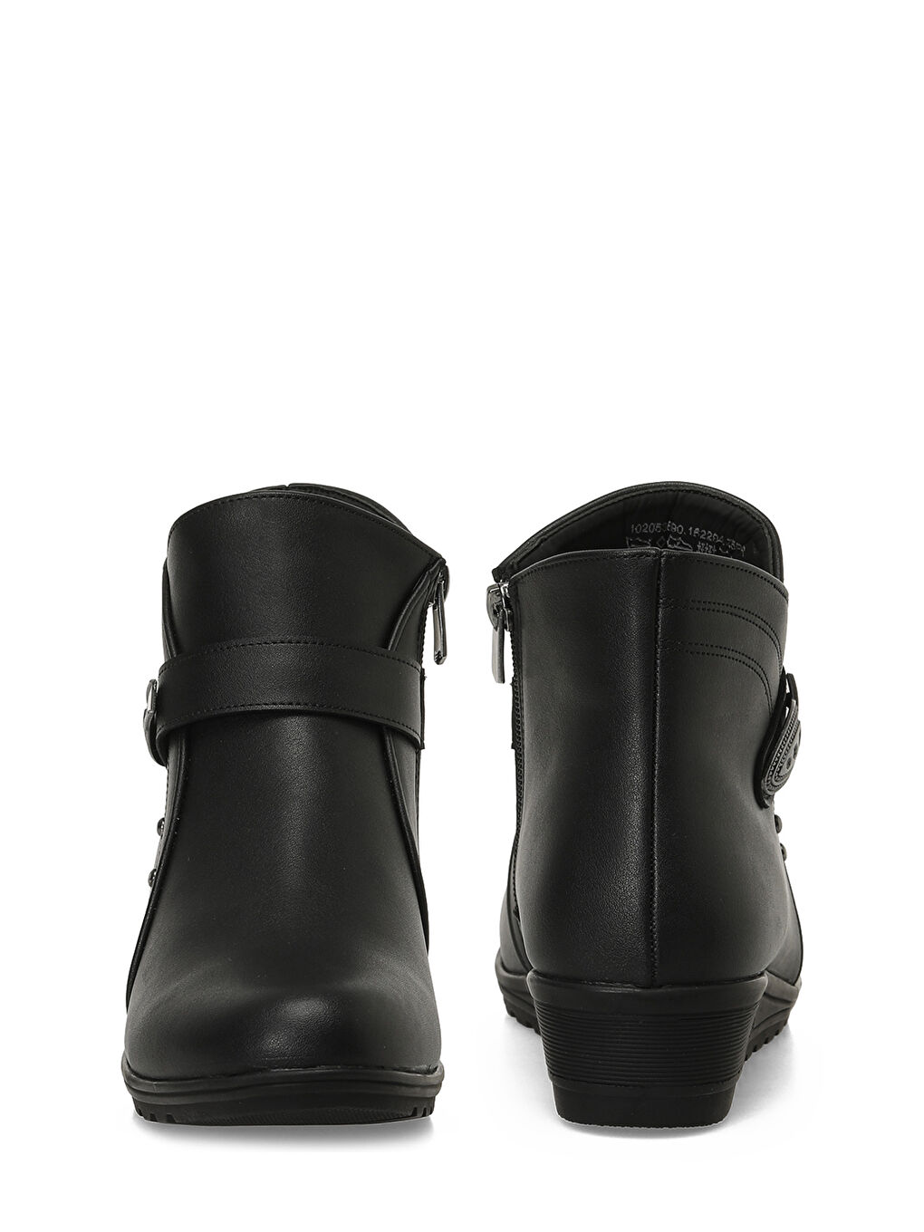 162294.Z5PR Siyah Kadın Dolgu Topuk Bot-4