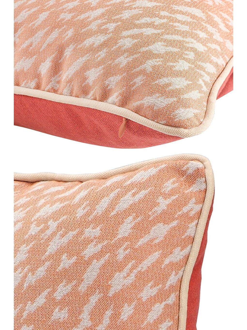 Kahverengi Özel Tasarım 43x43 Dokuma Kırlent Kılıfı Biyeli Gizli Fermuarlı Dekoratif Salon-2