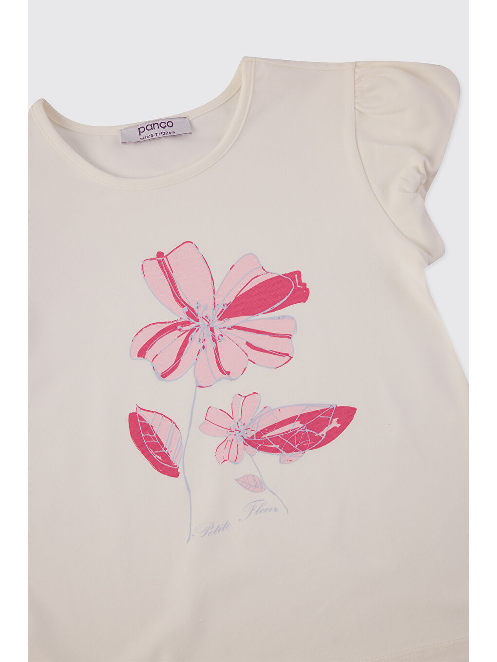 Kız Çocuk Kısa Kollu Beyaz Tişört-2