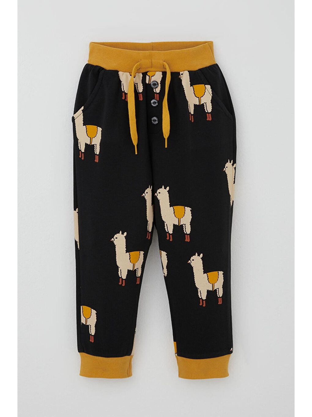 Erkek Çocuk Eşofman Takımı Lama Figürlü Siyah (1.5-5 Yaş)-2