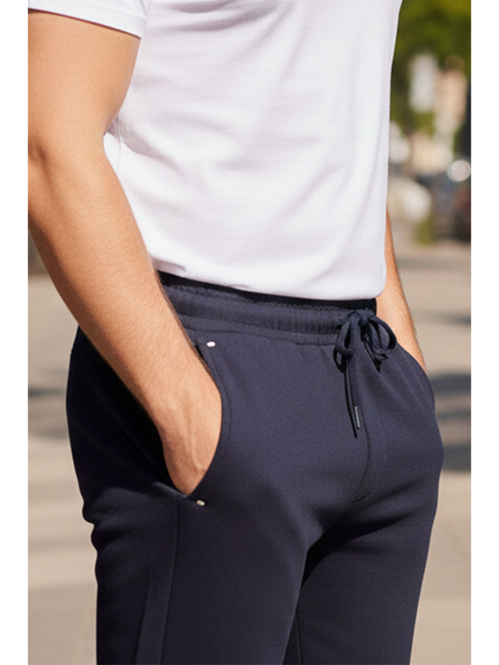 Büyük Beden Erkek Üç Cepli Eşofman Altı 340 Lacivert-2