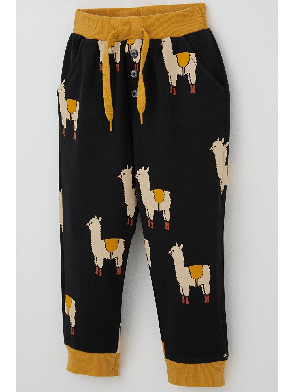 Erkek Çocuk Eşofman Takımı Lama Figürlü Siyah (1.5-5 Yaş)-6