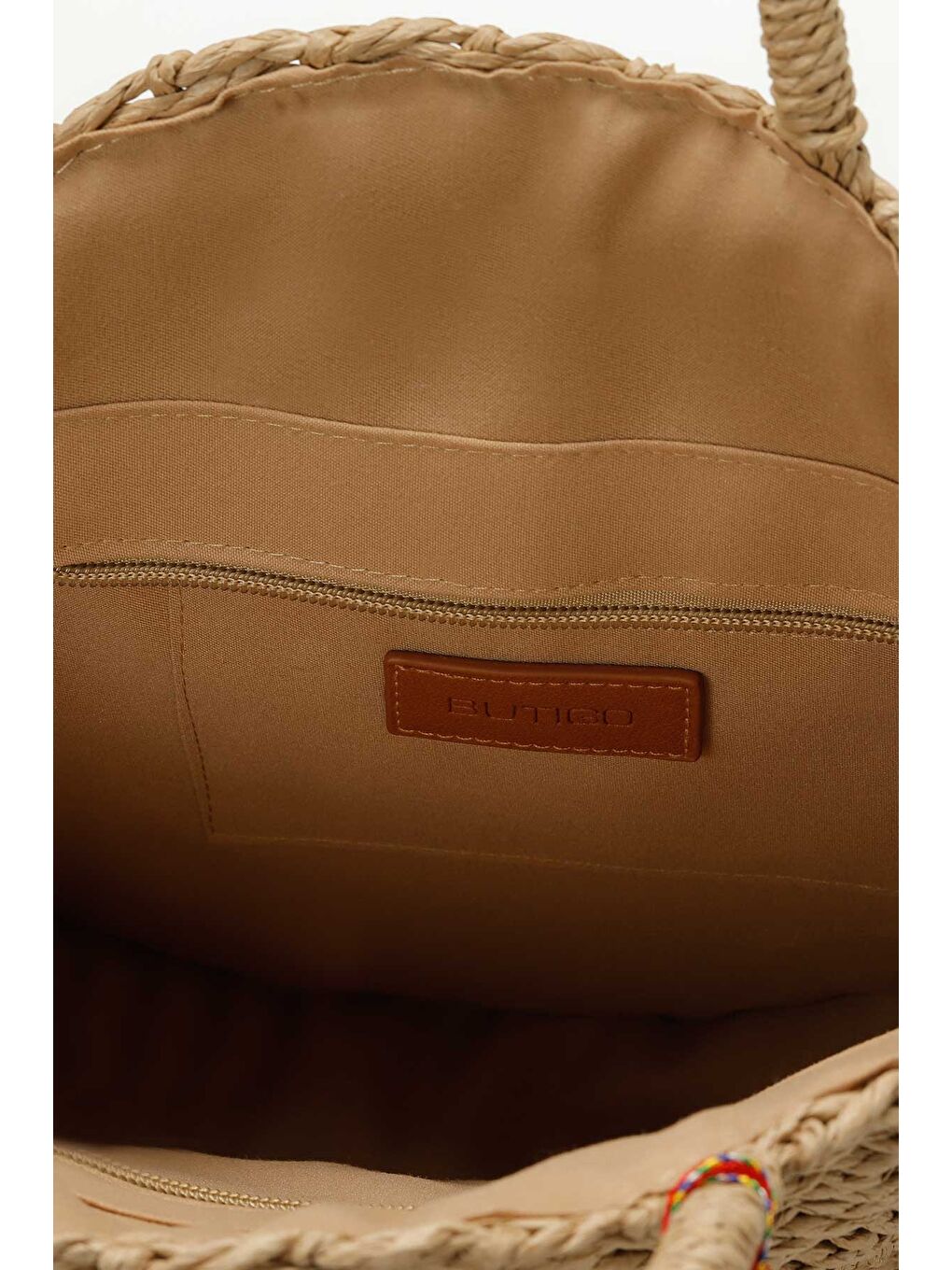 Bej HASIR ALACATI EL 5FX Kum Kadın El Çantası-3