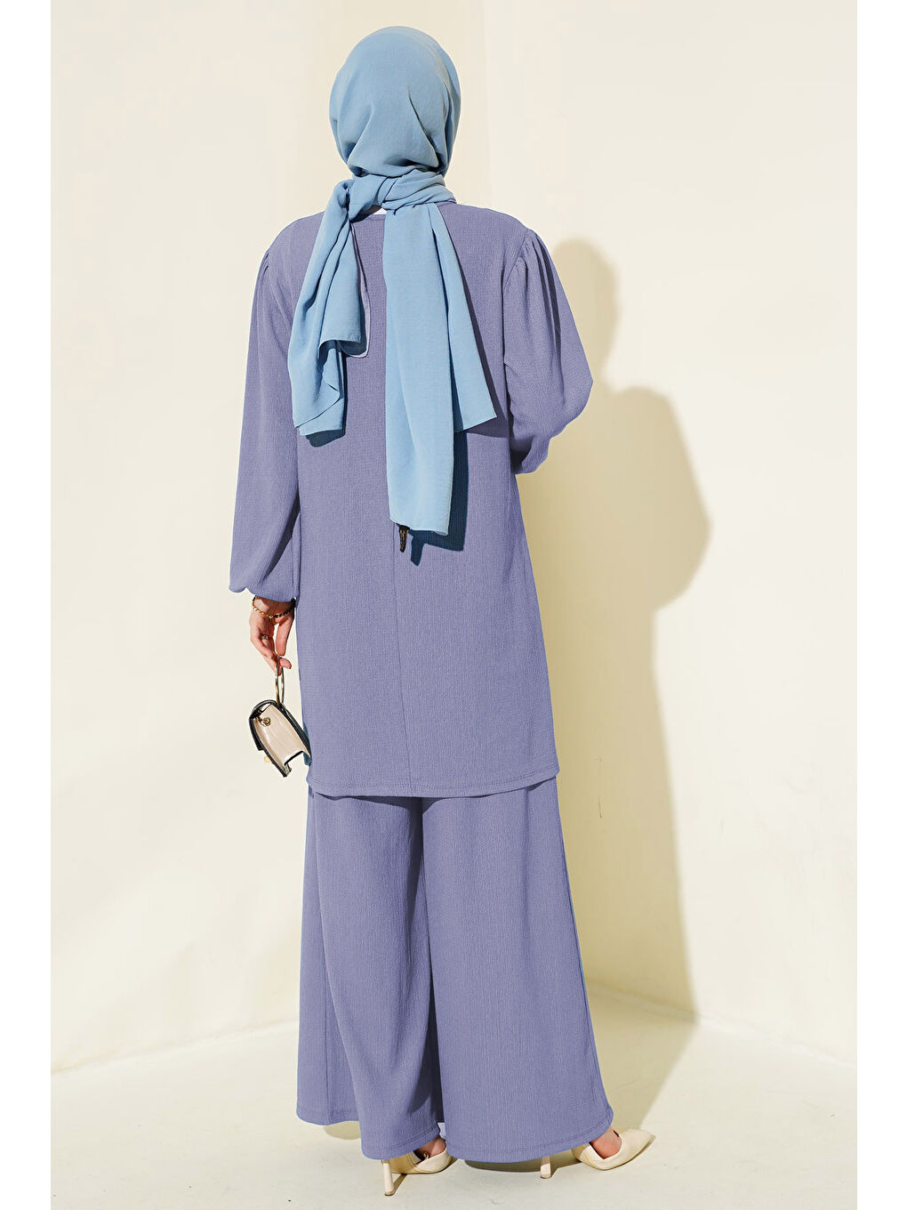 Kadın Tunik Pantolon Alt Üst Takım 6663 - Lila-3