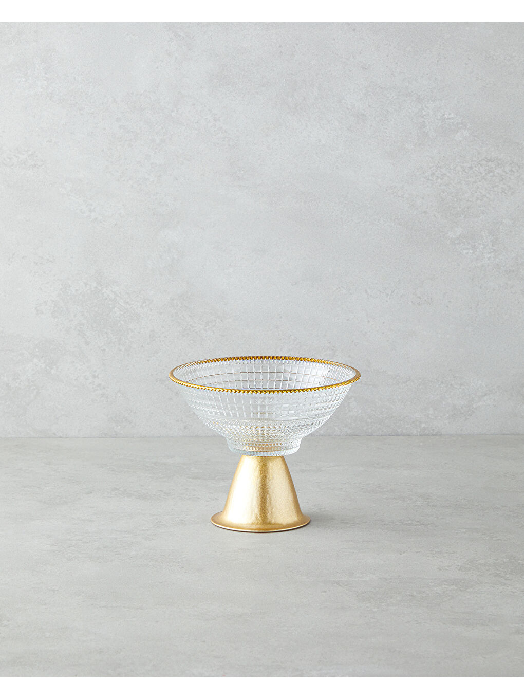 Renksiz Glow Cam Sunumluk 16 cm Şeffaf-Gold