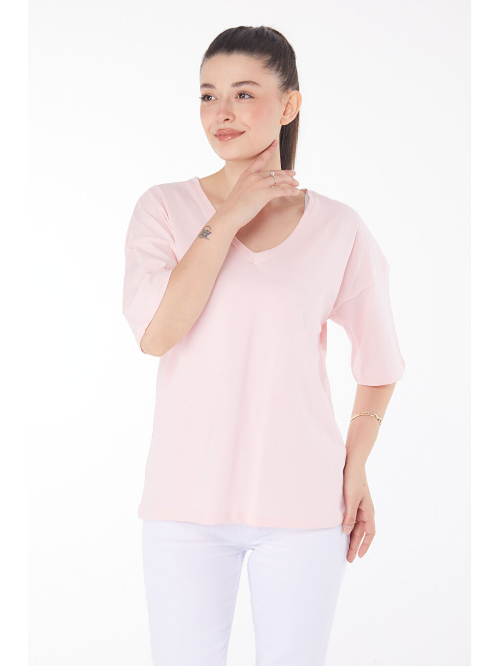 Pembe T-Shirt Pudra - 25848-1
