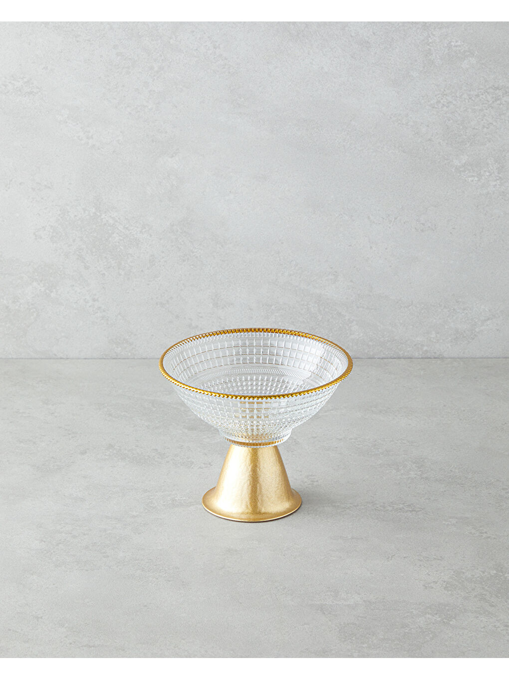 Renksiz Glow Cam Sunumluk 16 cm Şeffaf-Gold-1