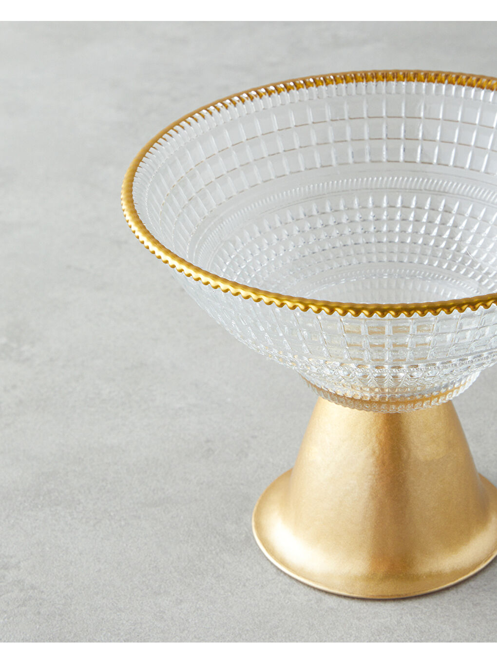 Renksiz Glow Cam Sunumluk 16 cm Şeffaf-Gold-2