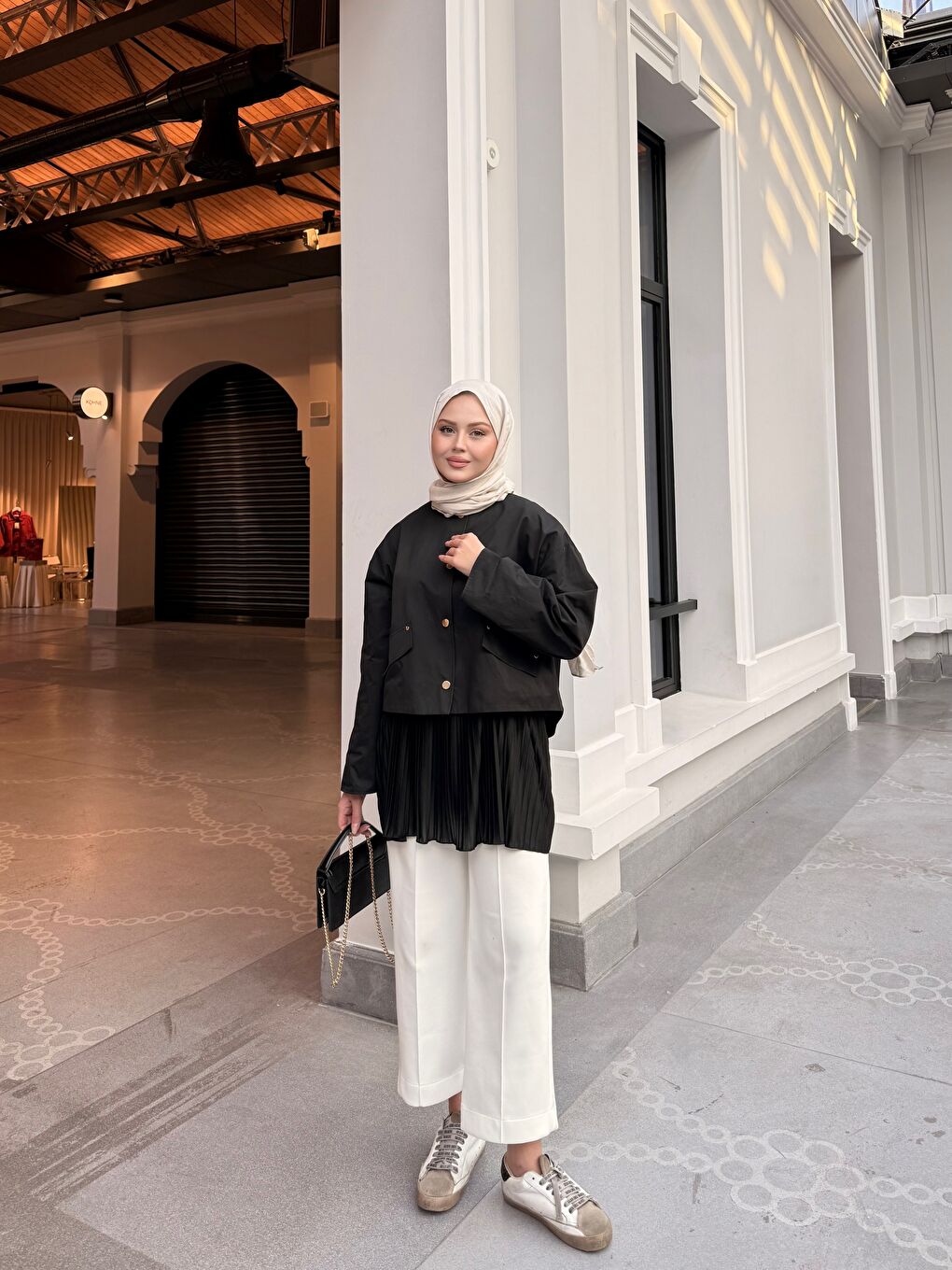 Kadın Bel Lastikli Pileli Regular Tül Etek İçlik Siyah-1