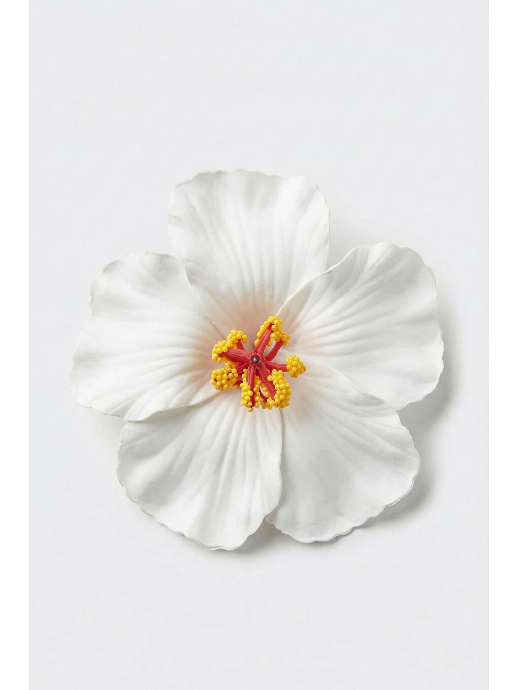 Beyaz Tropikal Flower Pens Saç Tokası