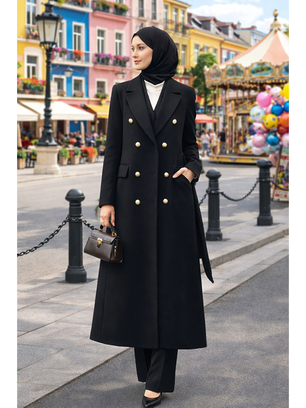 Missemramiss Blazer Trençkot 5347 Siyah