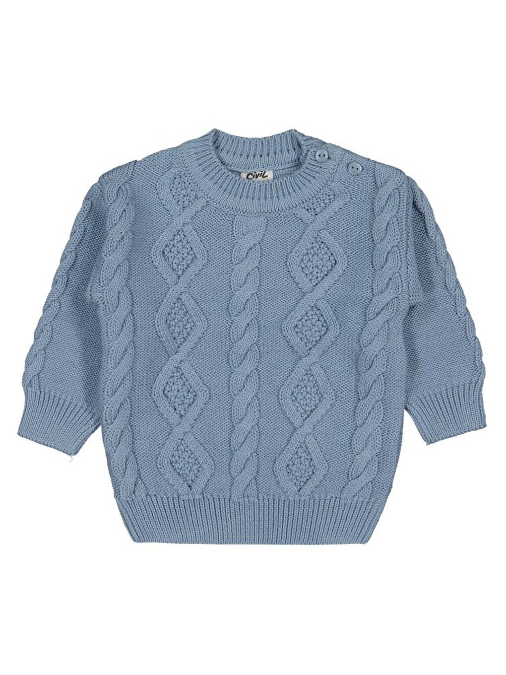 Yeşil Baby Rain Saç Örgü 6-18 Ay Kazak - Mavi6-9 Ay