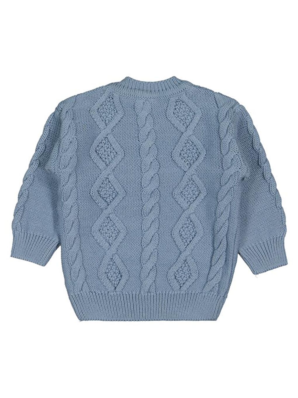 Yeşil Baby Rain Saç Örgü 6-18 Ay Kazak - Mavi6-9 Ay-1